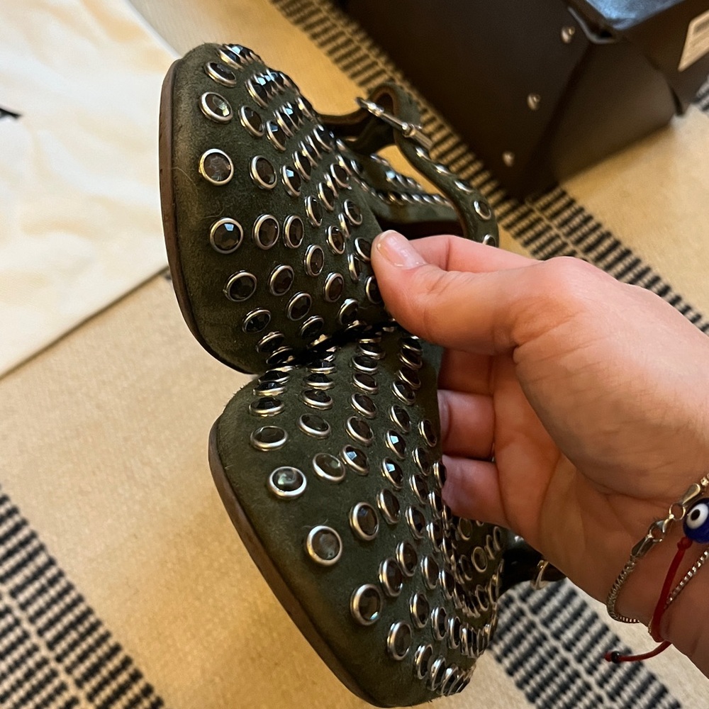 Alaia Studded Ballet Flats - Picture 4 of 9